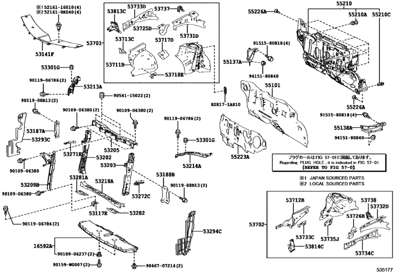 Front Fender Apron & Dash Panel