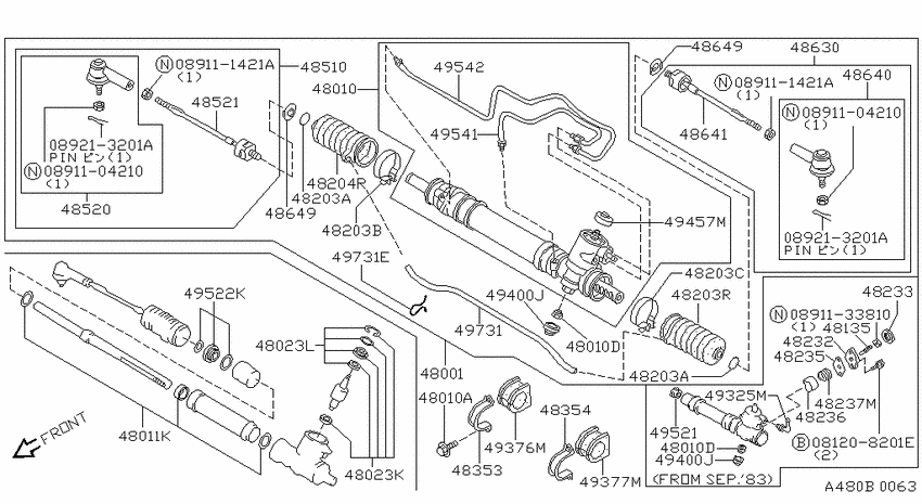 Manual steering gear