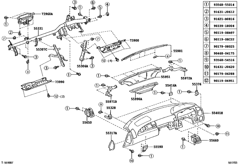 Instrument Panel & Glove Compartment