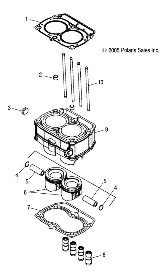 Piston and cylinder
