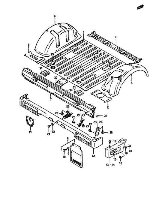 Rear body
