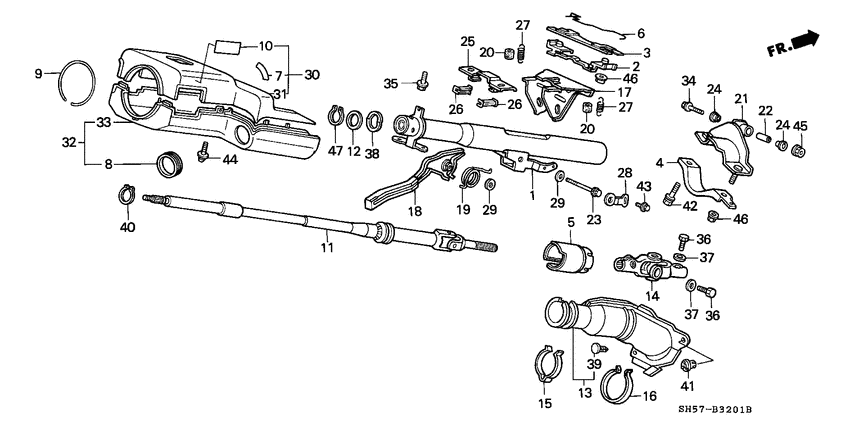 Steering column