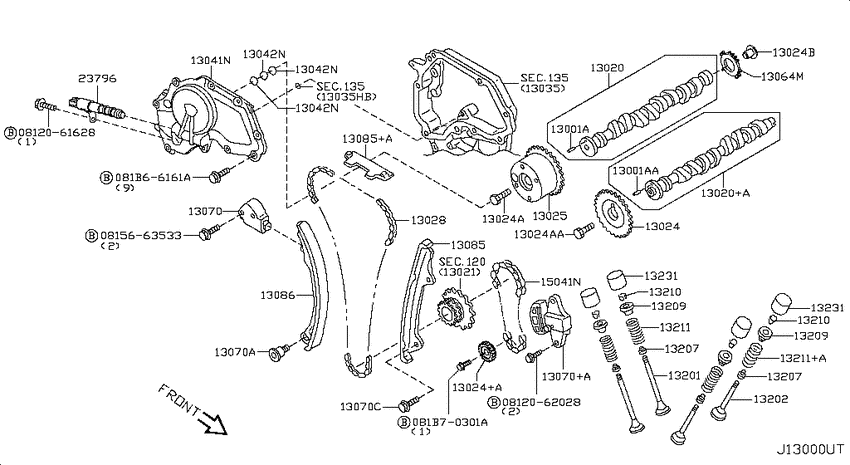 Camshaft & valve mechanism