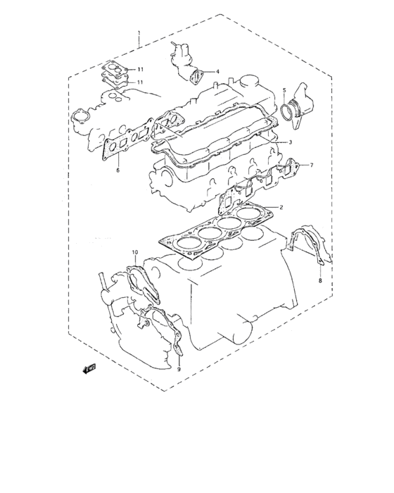 Engine gasket set