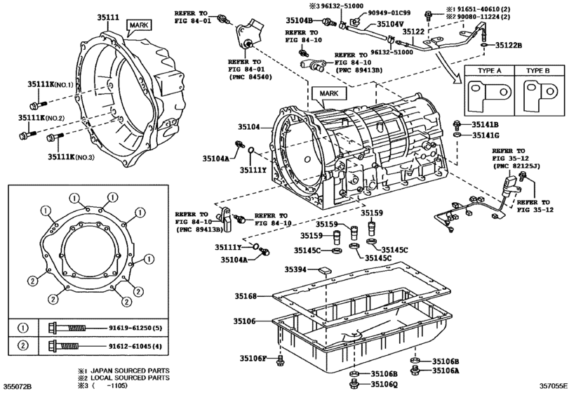 Transmission Case & Oil Pan (Atm)