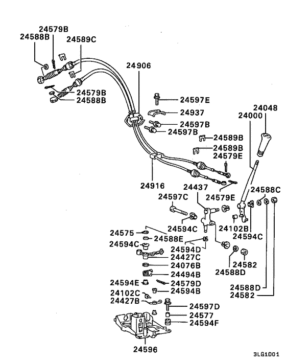 M/t floor shift linkage