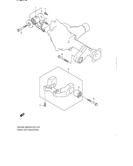 Front diff gear mounting