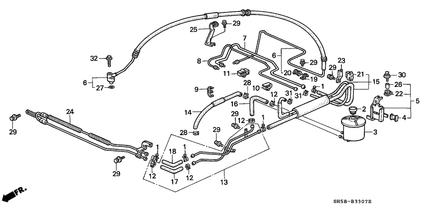 Power steering lines