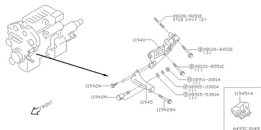 Power steering pump mounting