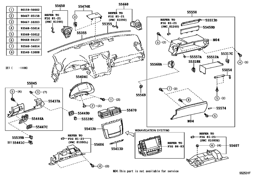 Instrument Panel & Glove Compartment