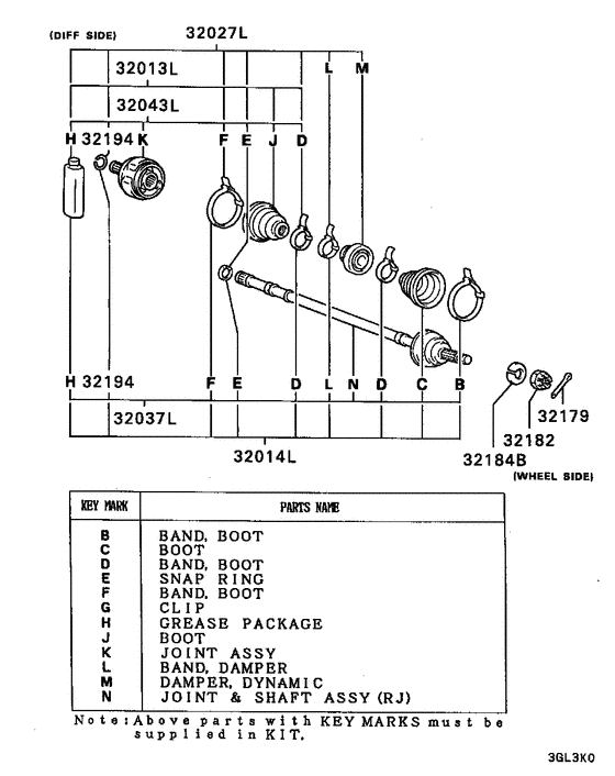 Front axle drive shaft