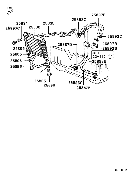A/t oil cooler & tube