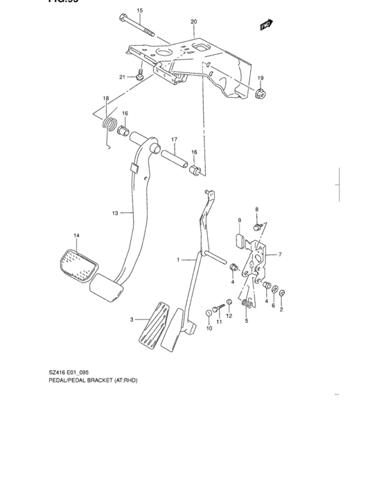 Pedal and pedal bracket