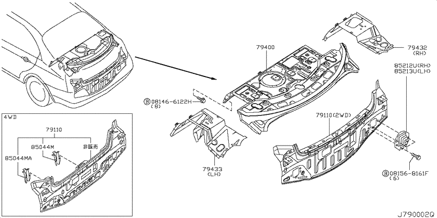 Rear panel & fitting