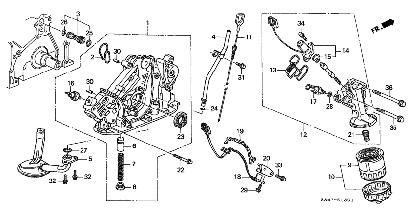Oil pump/oil strainer