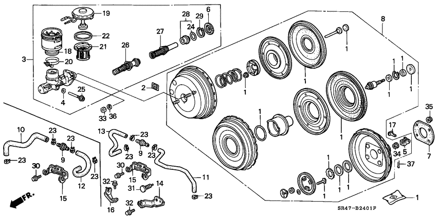Brake master cylinder/ master power