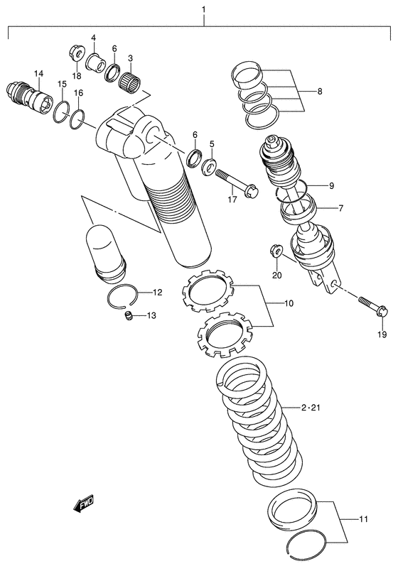 Rear shock absorber
