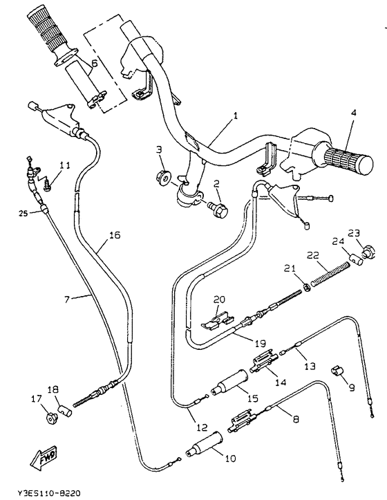 Steering handle & cable