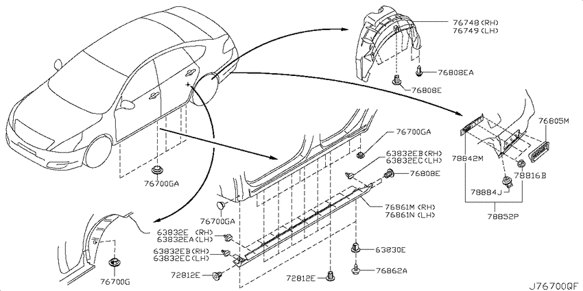 Body side fitting