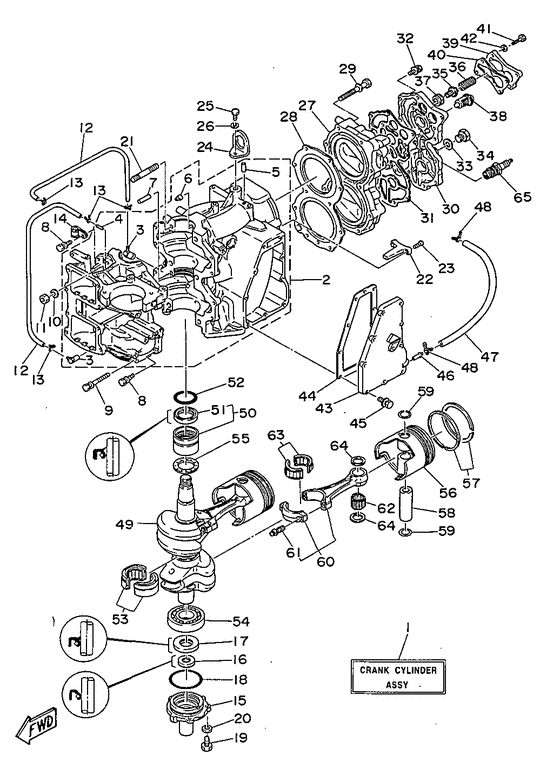 Cylinder. crankcase