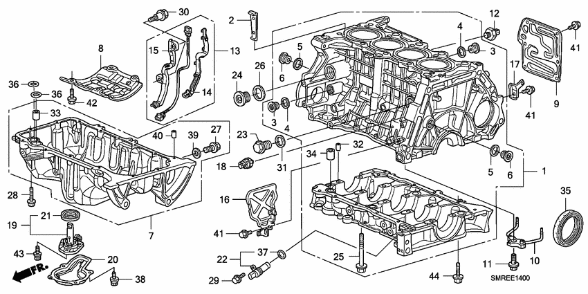 Cylinder block/oil pan
