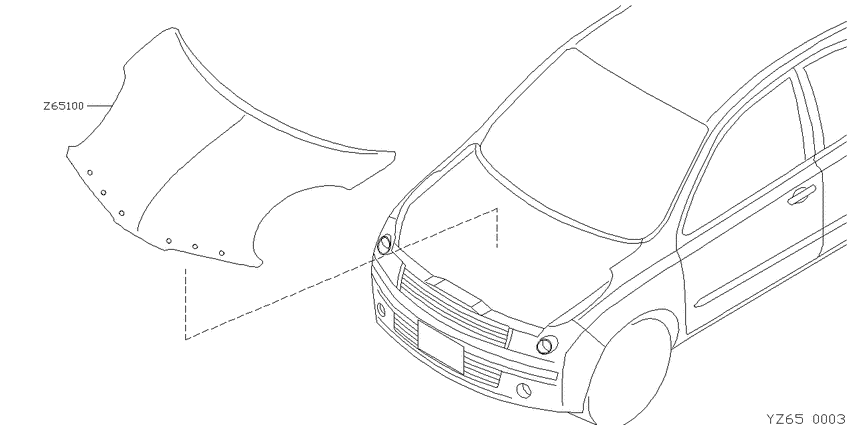 Hood assemblyrear