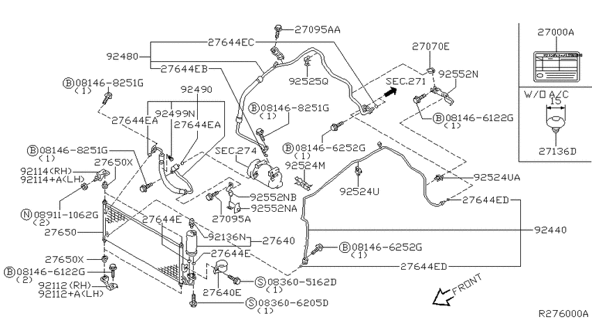 Condensor, liquid tank