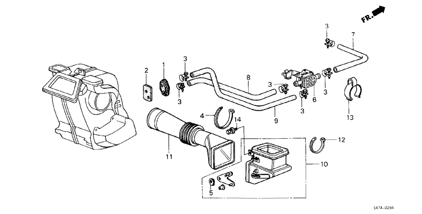Water hose/heater duct