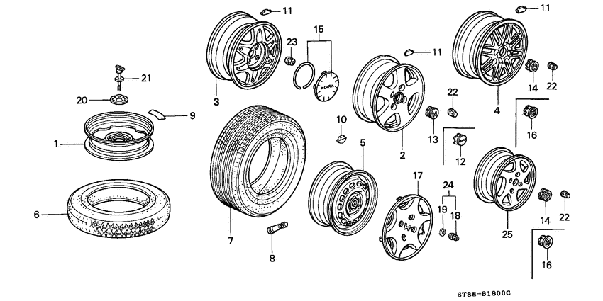 Tire/wheel disks