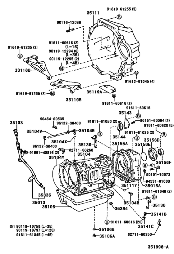 Transmission Case & Oil Pan (Atm)