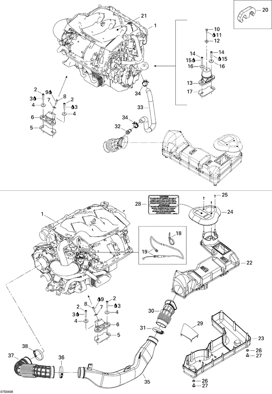 01- engine support and air intake
