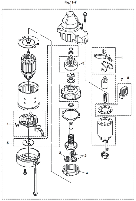 Electric parts (starter motor) (2)