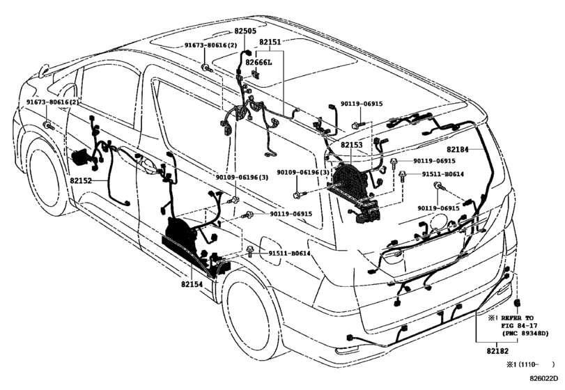Wiring & Clamp for 2009 - 2015 Toyota ALPHARD/ VELLFIRE ANH20 | General