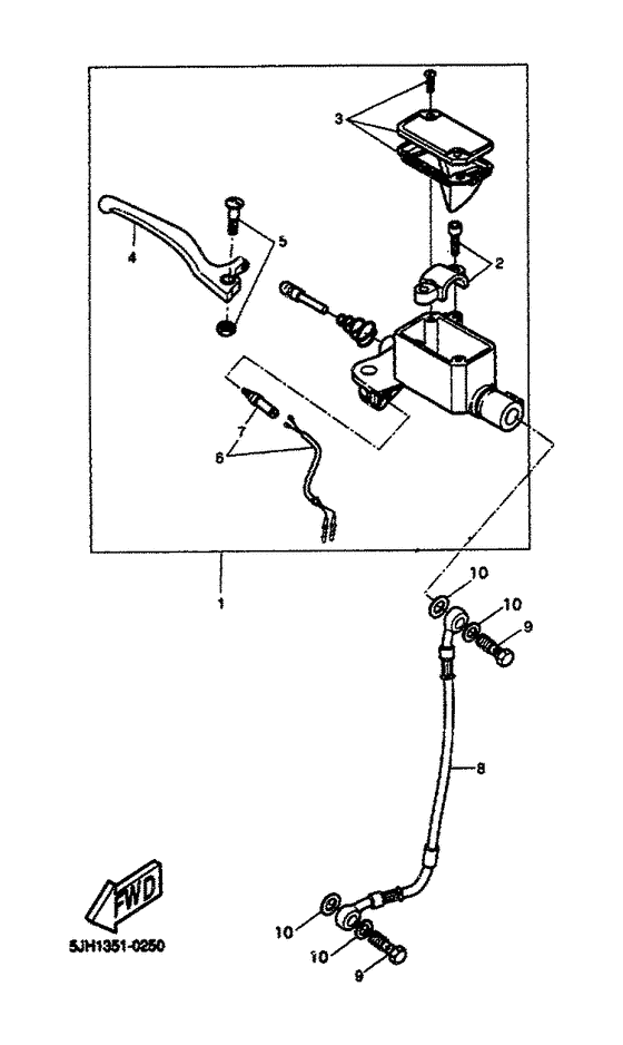 Front master cylinder