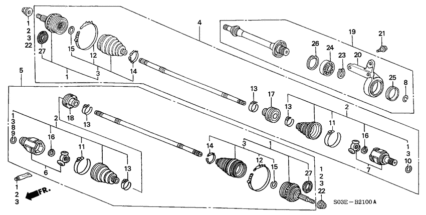 Front driveshaft/ half shaft
