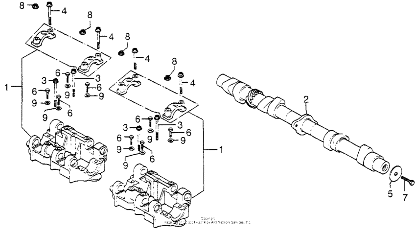 Camshaft + camshaft holder