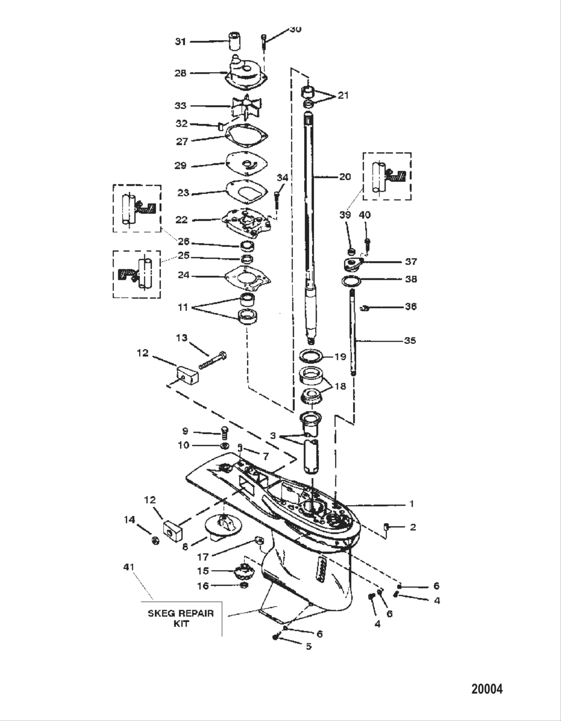 Gear Housing Assembly (Driveshaft) (3 Jaw Reverse Clutch)