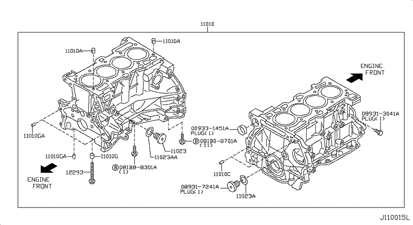 Cylinder block & oil pan