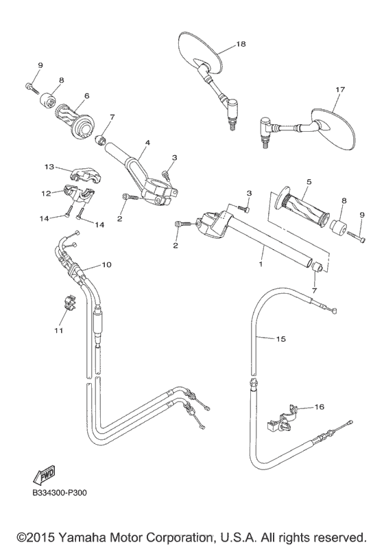 Steering handle & cable
