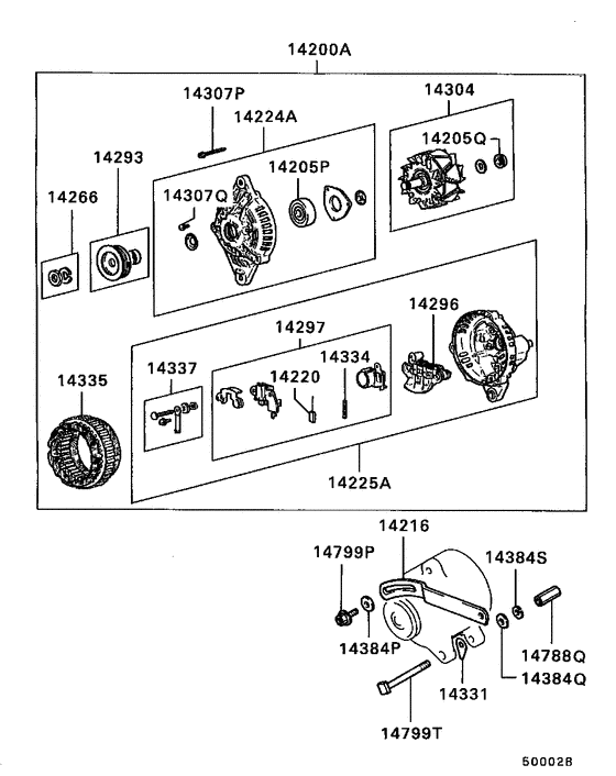Alternator & vacuum pump