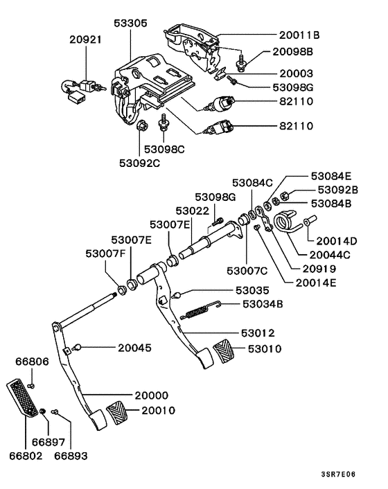 Brake & clutch pedal