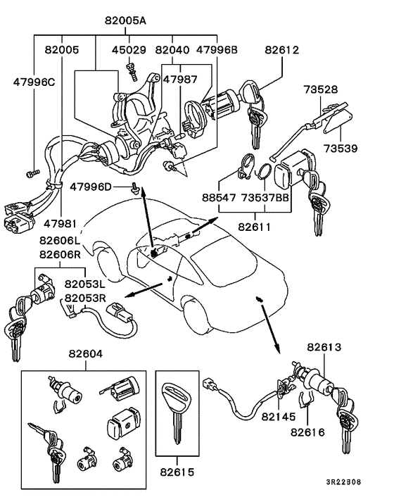 Lock cylinder & key