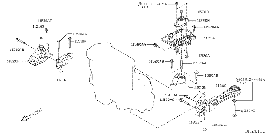 Engine & transmission   mounting