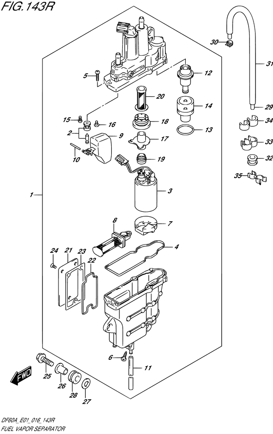 Fuel vapor separator
