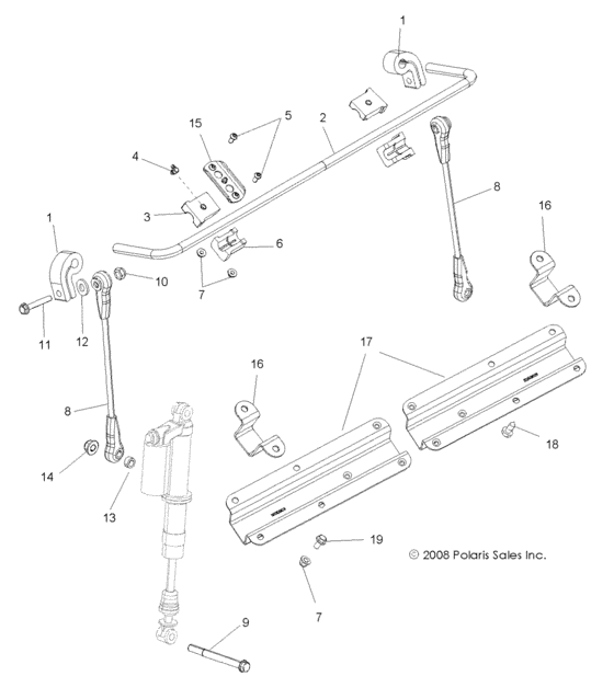 Suspension, stabilizer bar, front