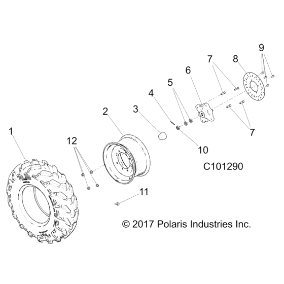 Wheels, Front Tire And Brake Disc