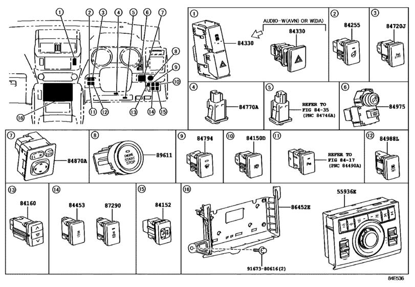 Switch & Relay & Computer for 2009 - 2018 Toyota LAND CRUISER PRADO ...