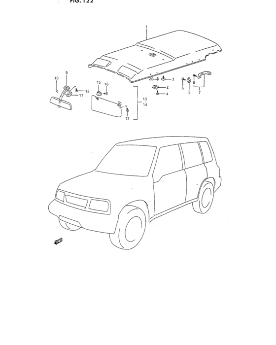 Headlining and sunshade