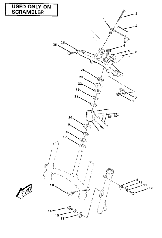 Steering assembly-scrambler