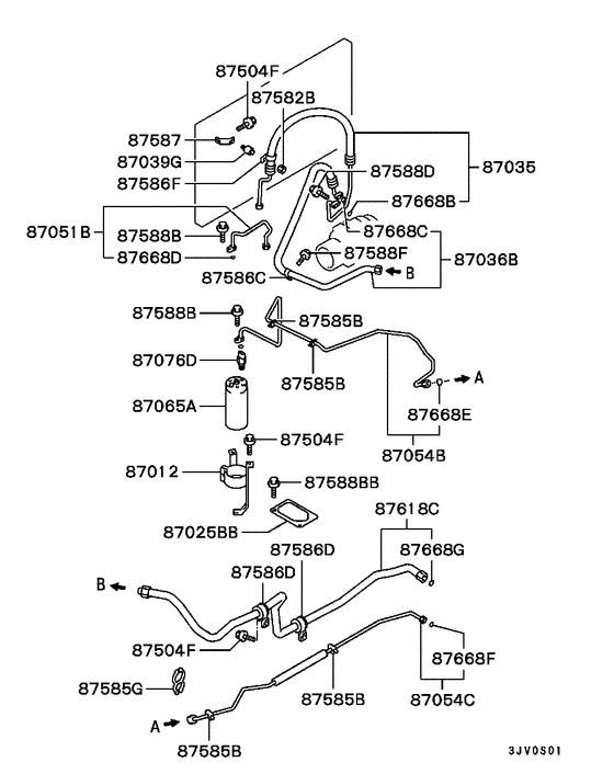 A/c condenser, piping